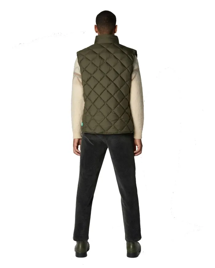 SAVE THE DUCK Gilet Uomo D80960M Recy15 Spiros A-EE Reversibile 20709 black/50037 l.green