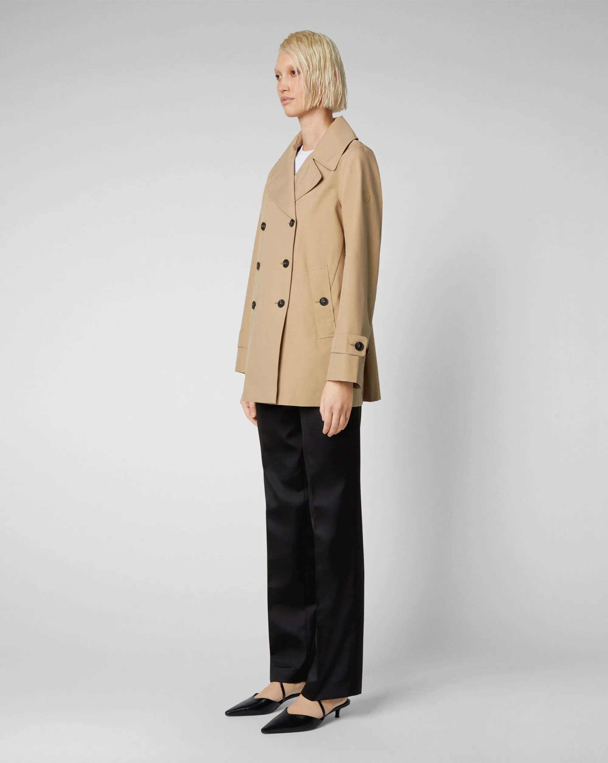 Save The Duck Trench Sofi Corto Marrone Donna