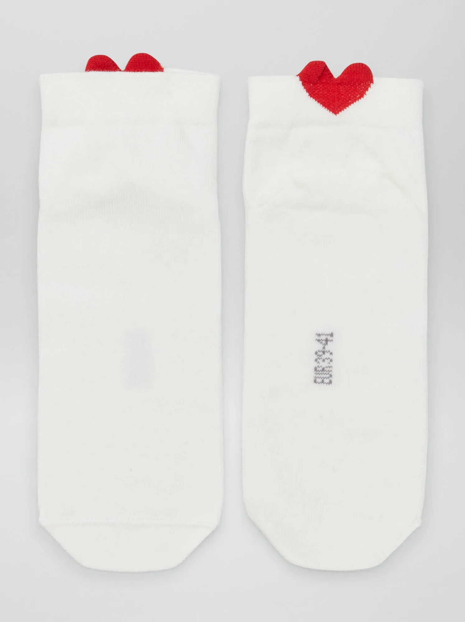 Set di 3 paia di calzini 'cuori' - BIANCO