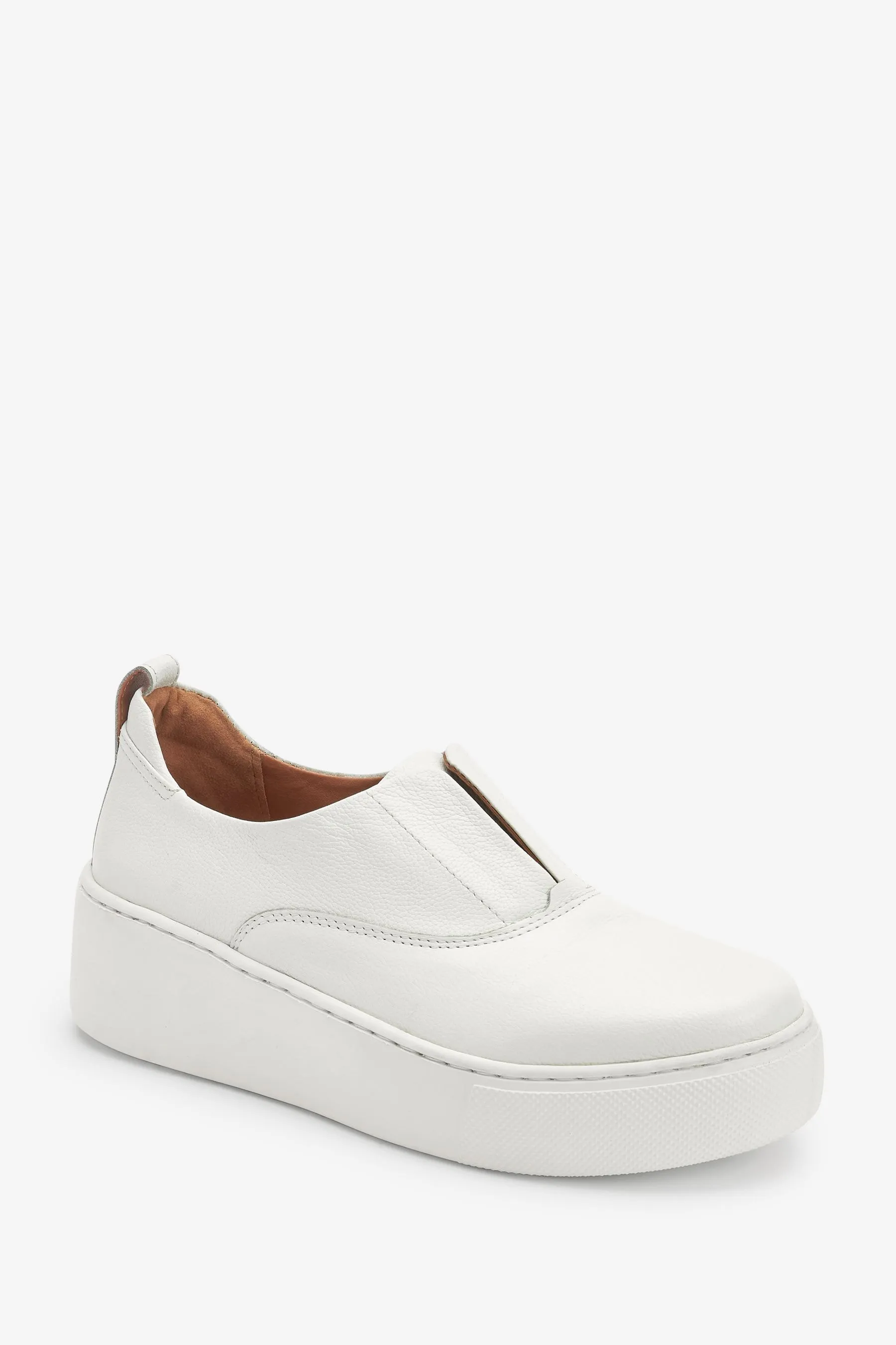 Signature - Forever Comfort® - Scarpe da ginnastica in pelle con zeppa spessa