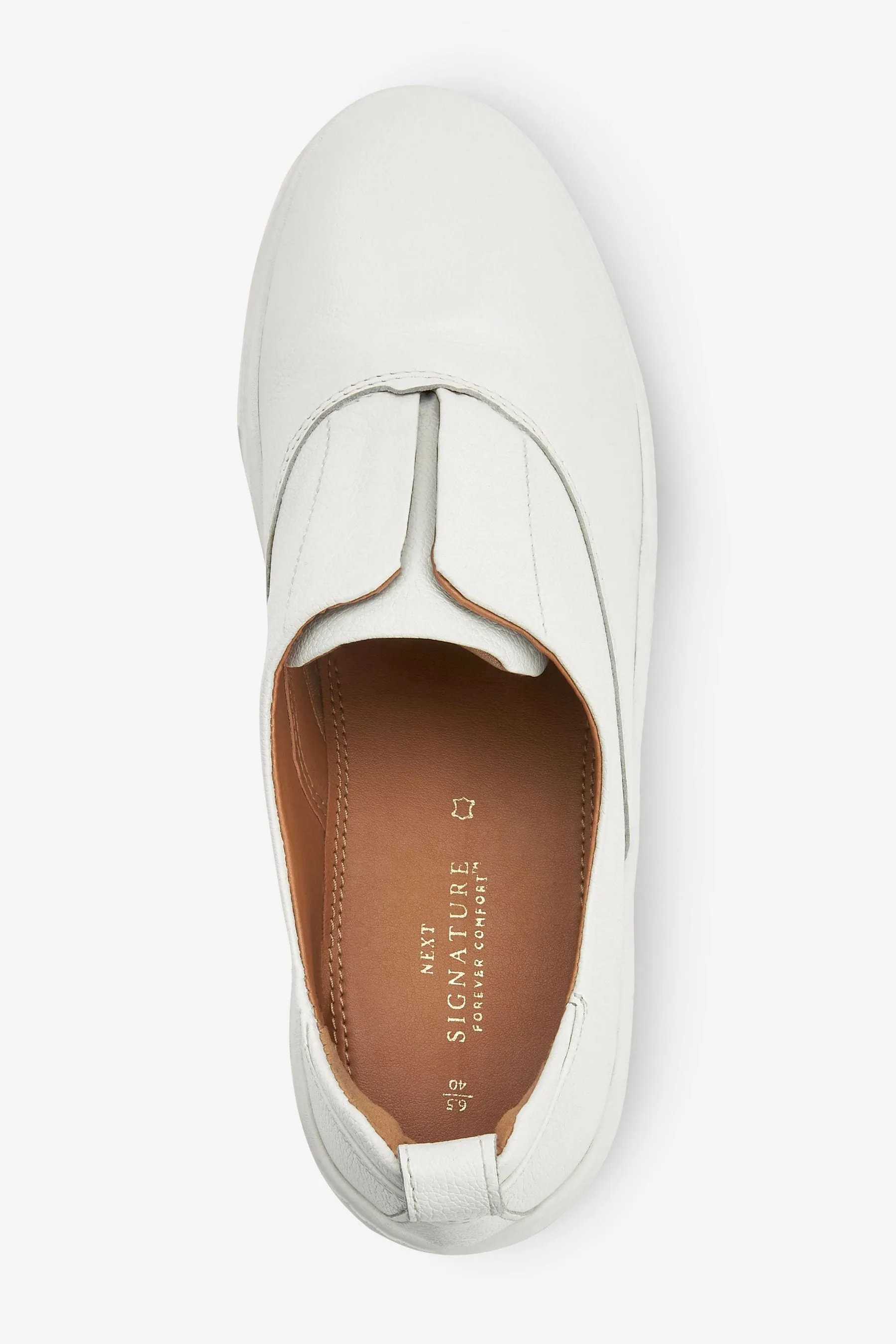 Signature - Forever Comfort® - Scarpe da ginnastica in pelle con zeppa spessa