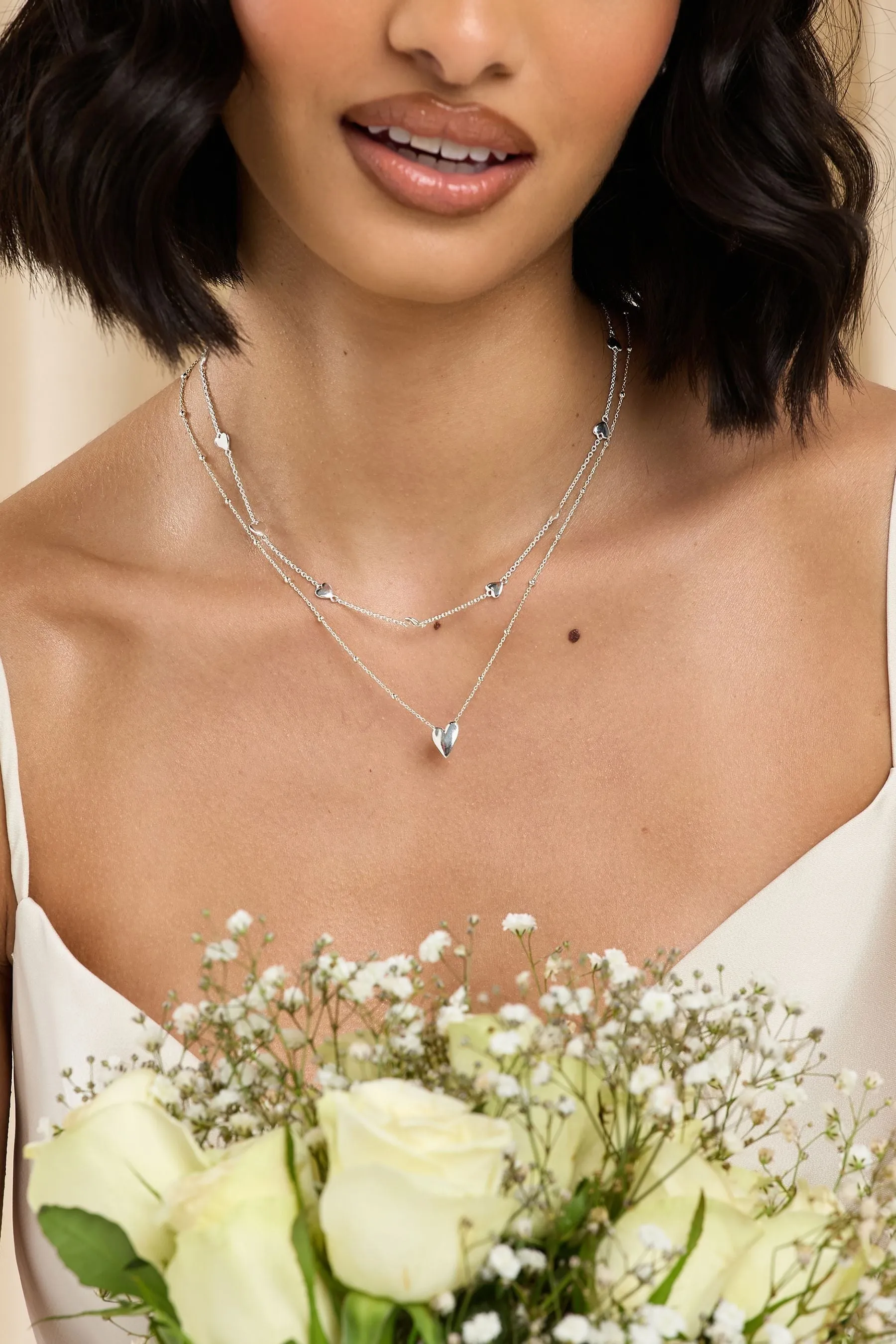 Simply Argento - Collana con pendente a cuore