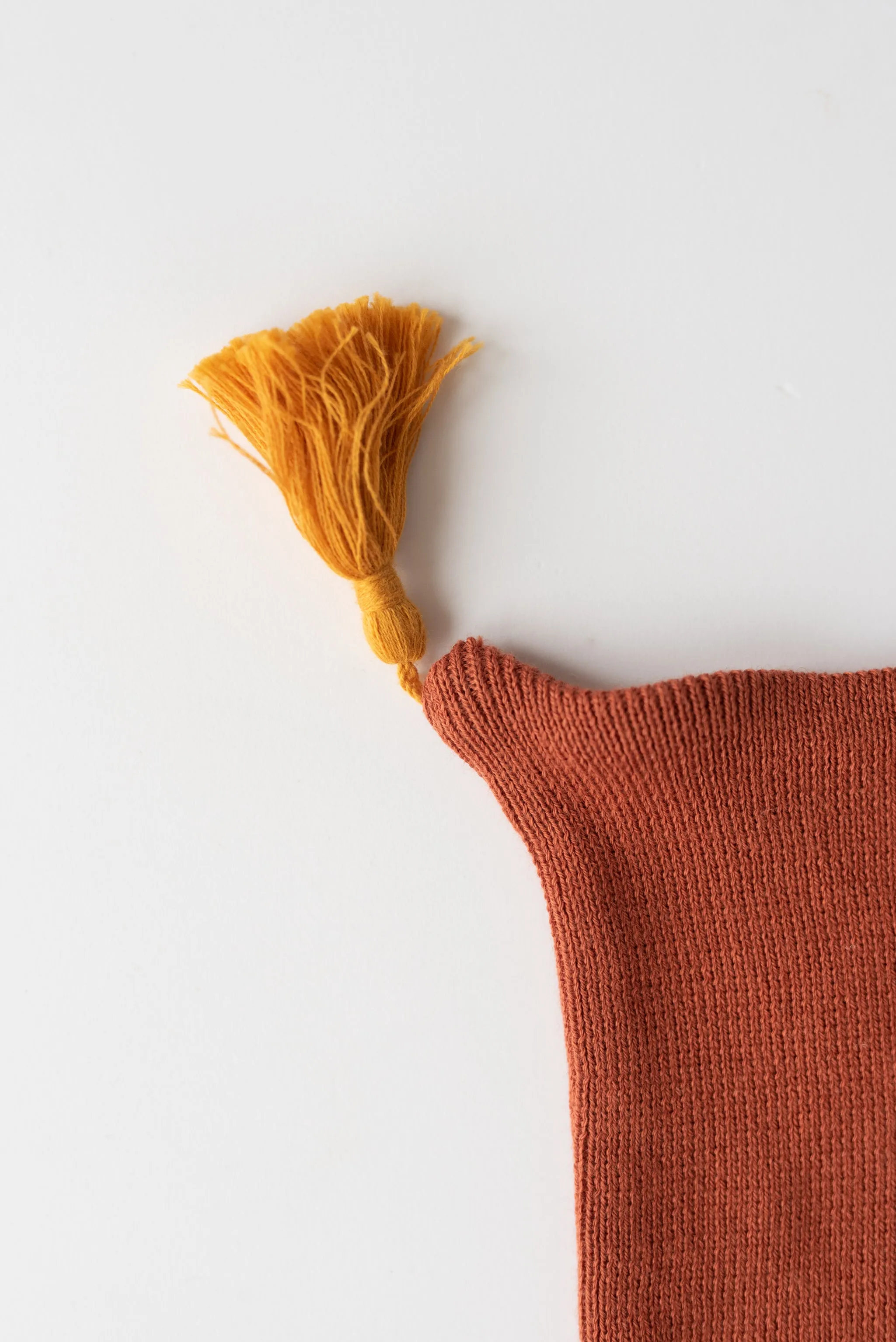 SPINACINO CAPPELLINO  maglia di cotone tegola