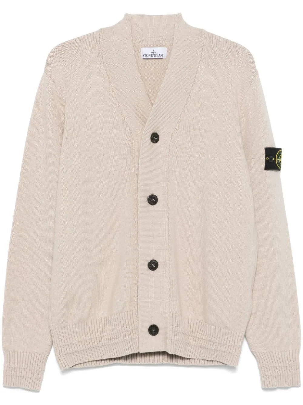 Stone Island-Cardigan con applicazione Compass