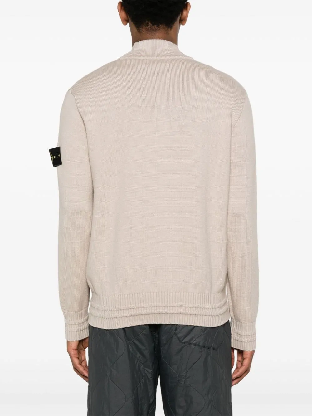Stone Island-Cardigan con applicazione Compass