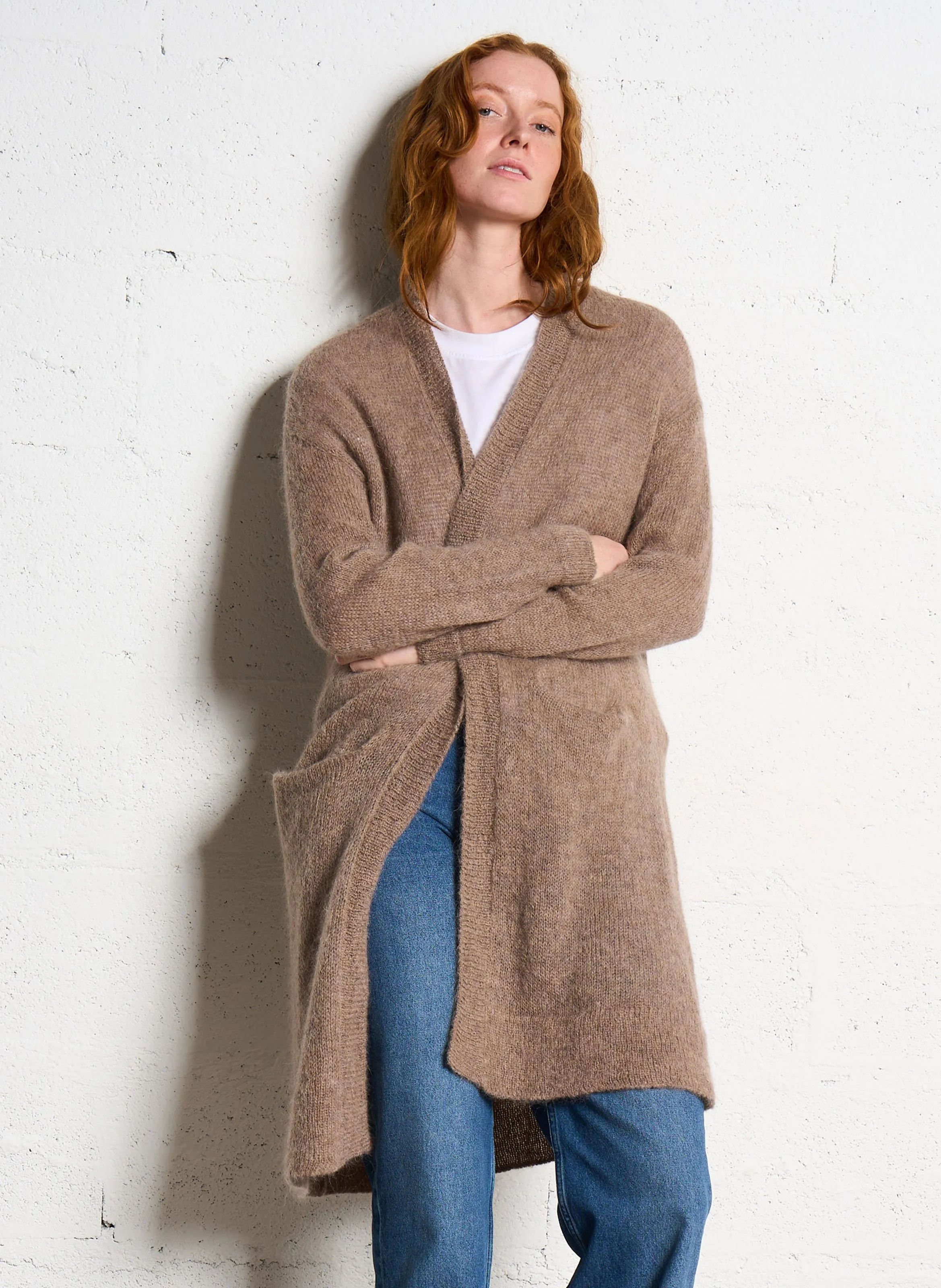  SUD EXPRESS   GAARANCYA - Cardigan dritto in misto lana | Marrone