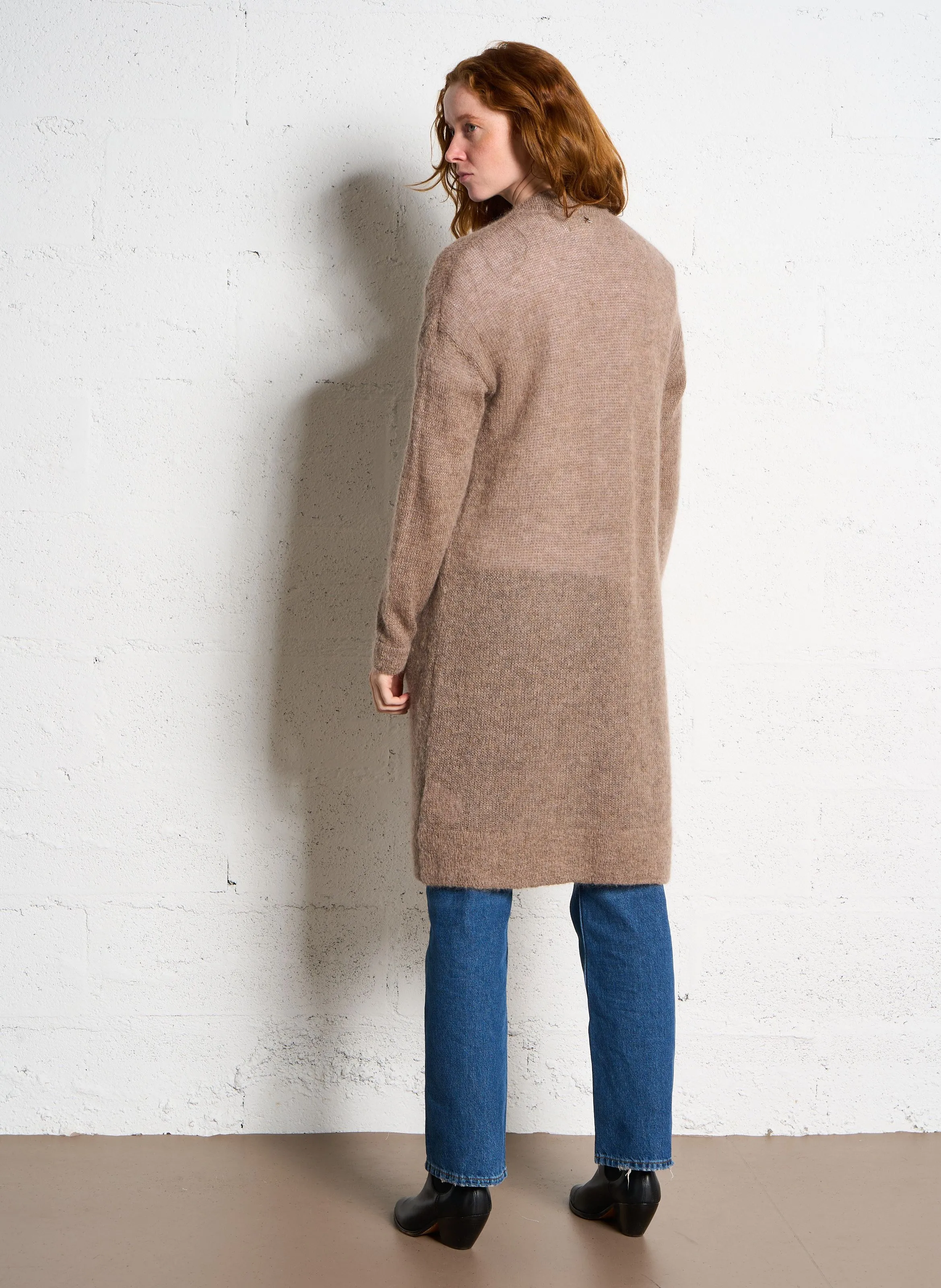  SUD EXPRESS   GAARANCYA - Cardigan dritto in misto lana | Marrone