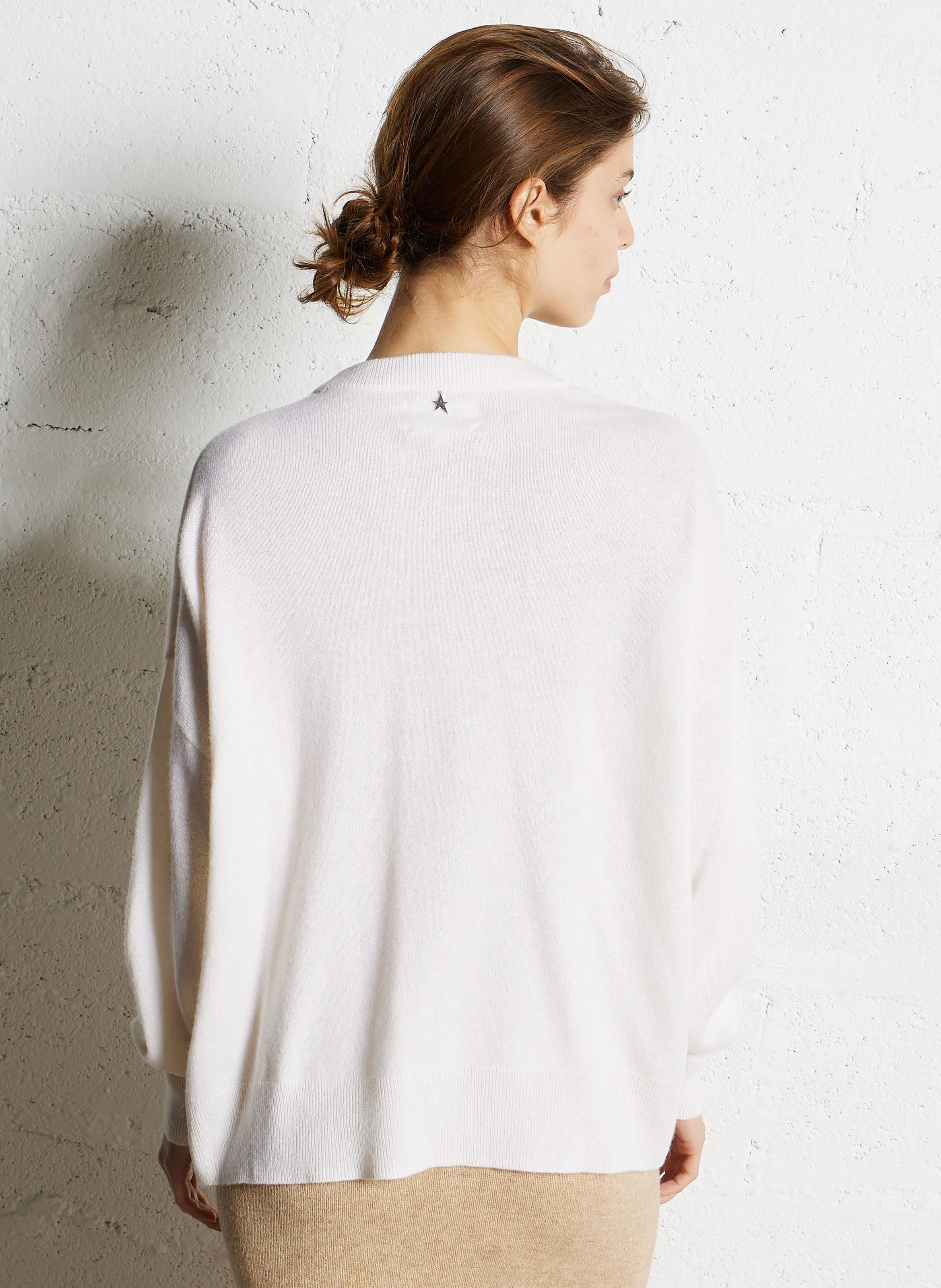  SUD EXPRESS   GALBIX - Cardigan ampio in cachemire | Bianco