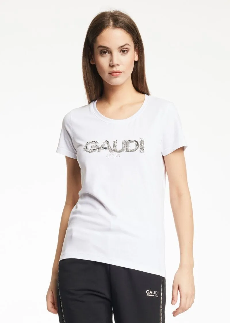 T-shirt con collo a giro