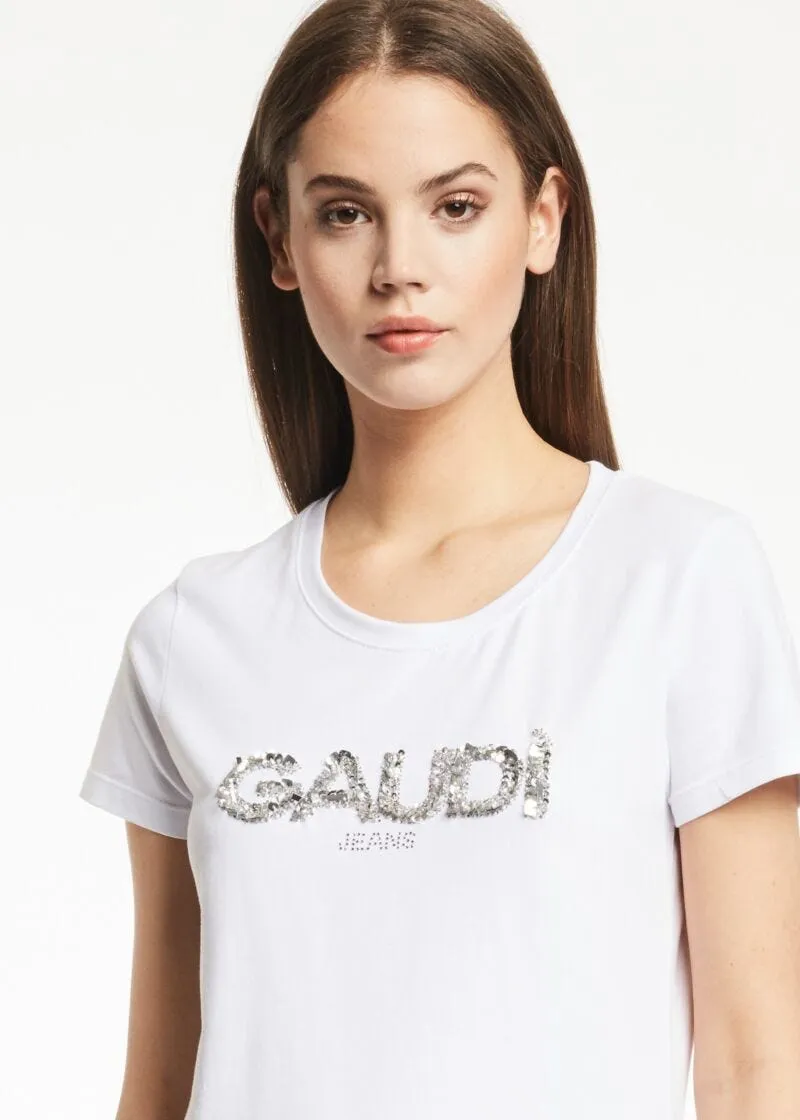 T-shirt con collo a giro