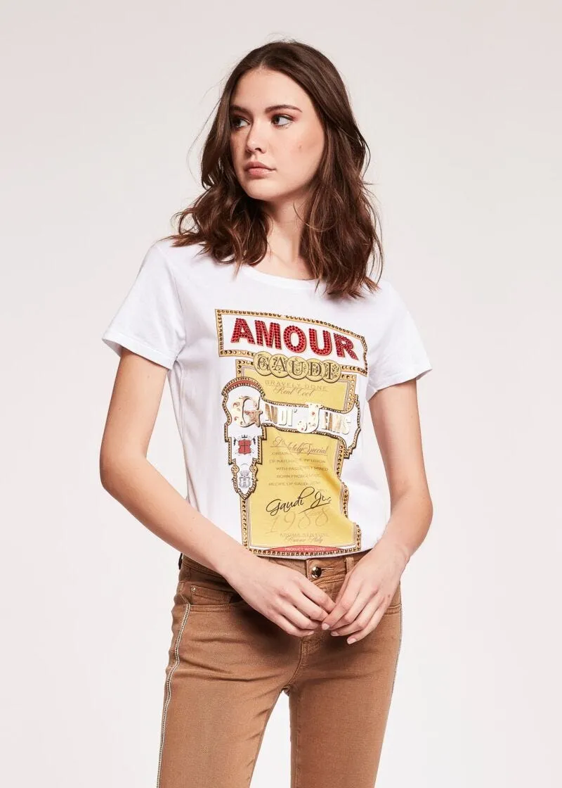 T-shirt in cotone con stampa