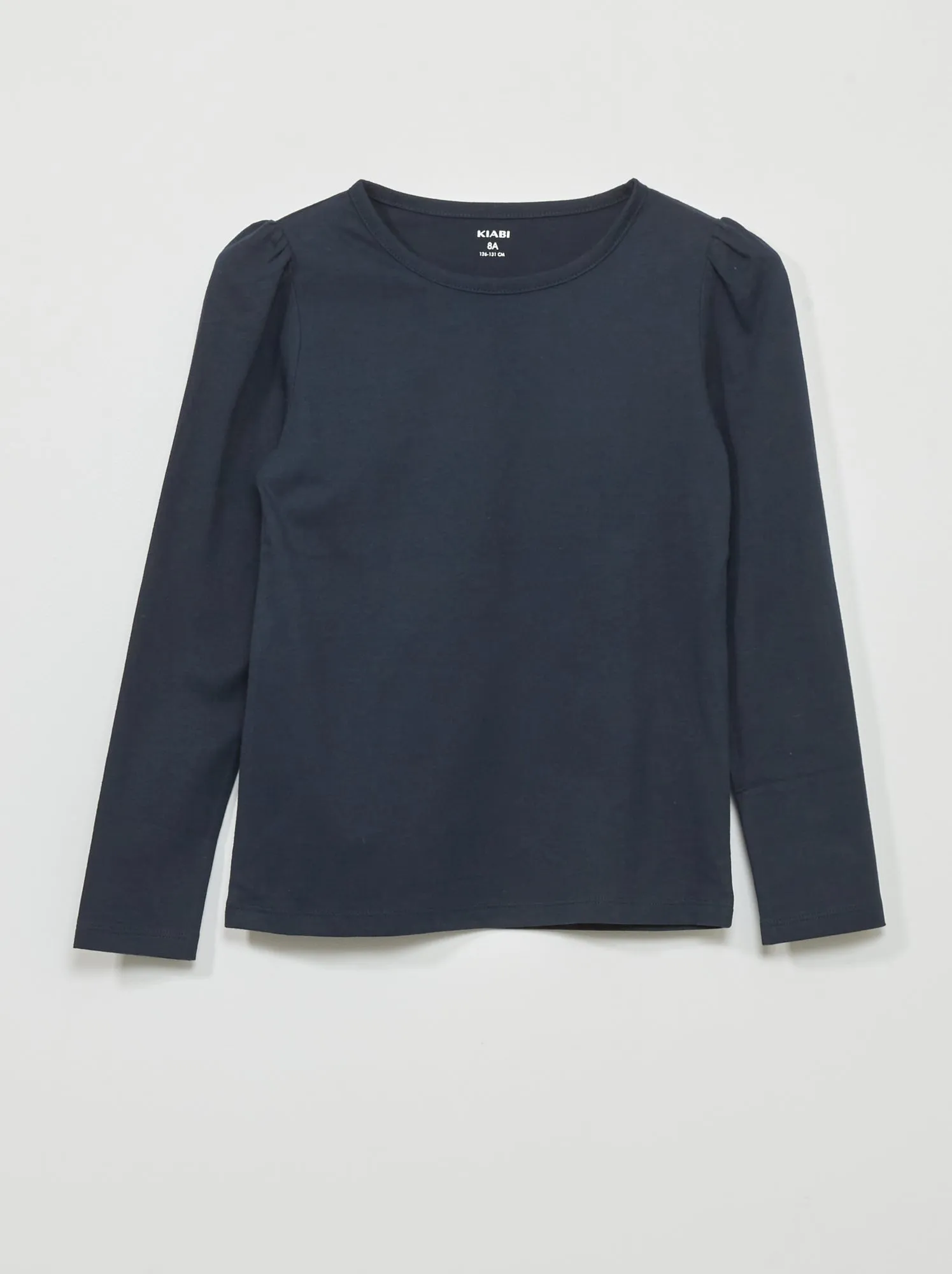 T-shirt in jersey a maniche lunghe - blu