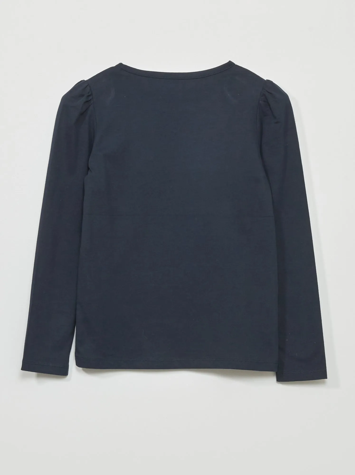 T-shirt in jersey a maniche lunghe - blu