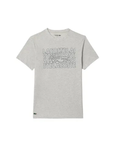 T-Shirt Lacoste Sportiva Stampata Ultra-dry Grigio Chine