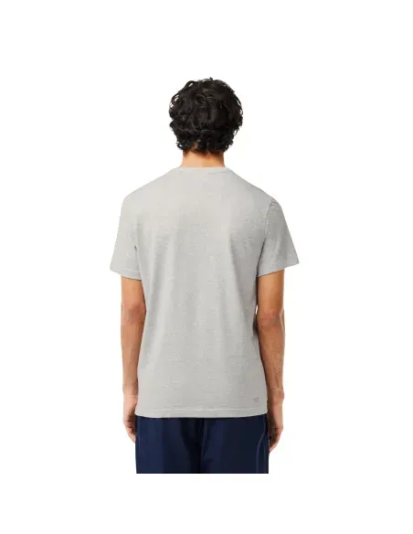 T-Shirt Lacoste Sportiva Stampata Ultra-dry Grigio Chine