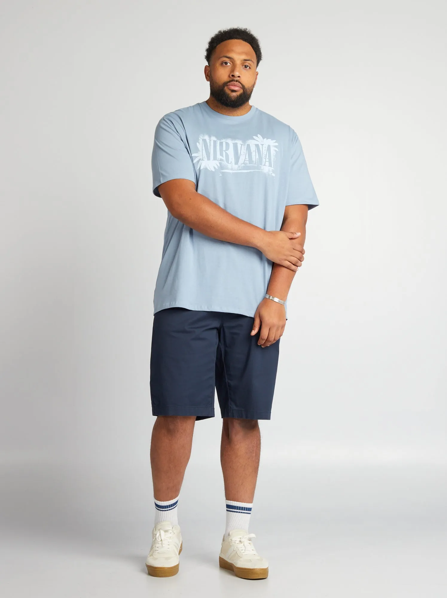 T-shirt 'Nirvana' a maniche corte - BLU