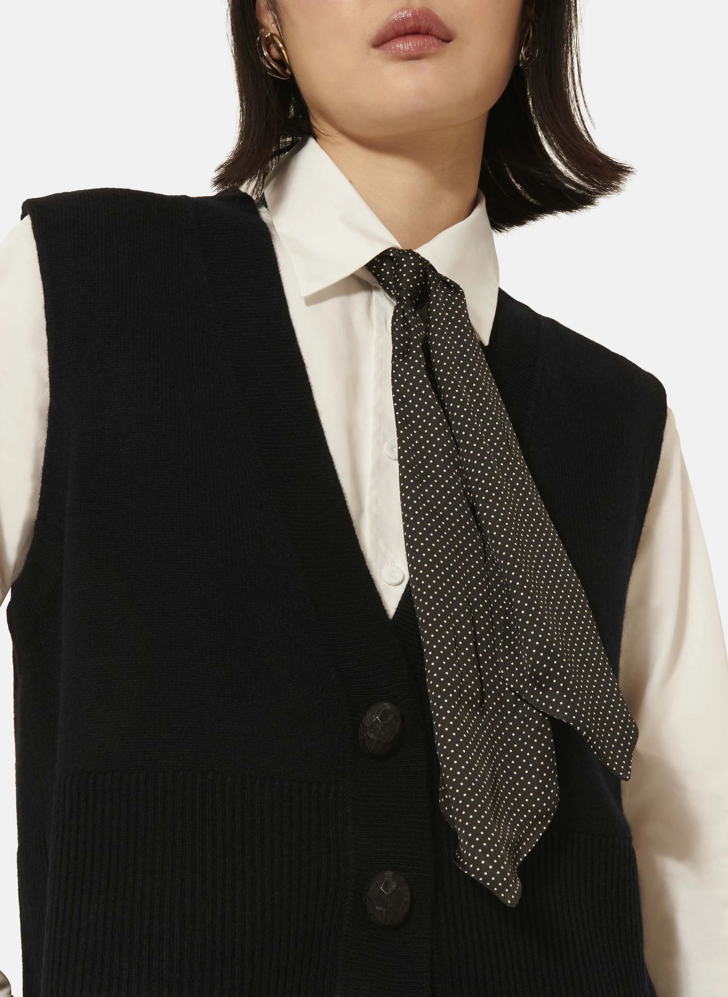  TARA JARMON   GILLES - Cardigan collo a V in lana | Nero