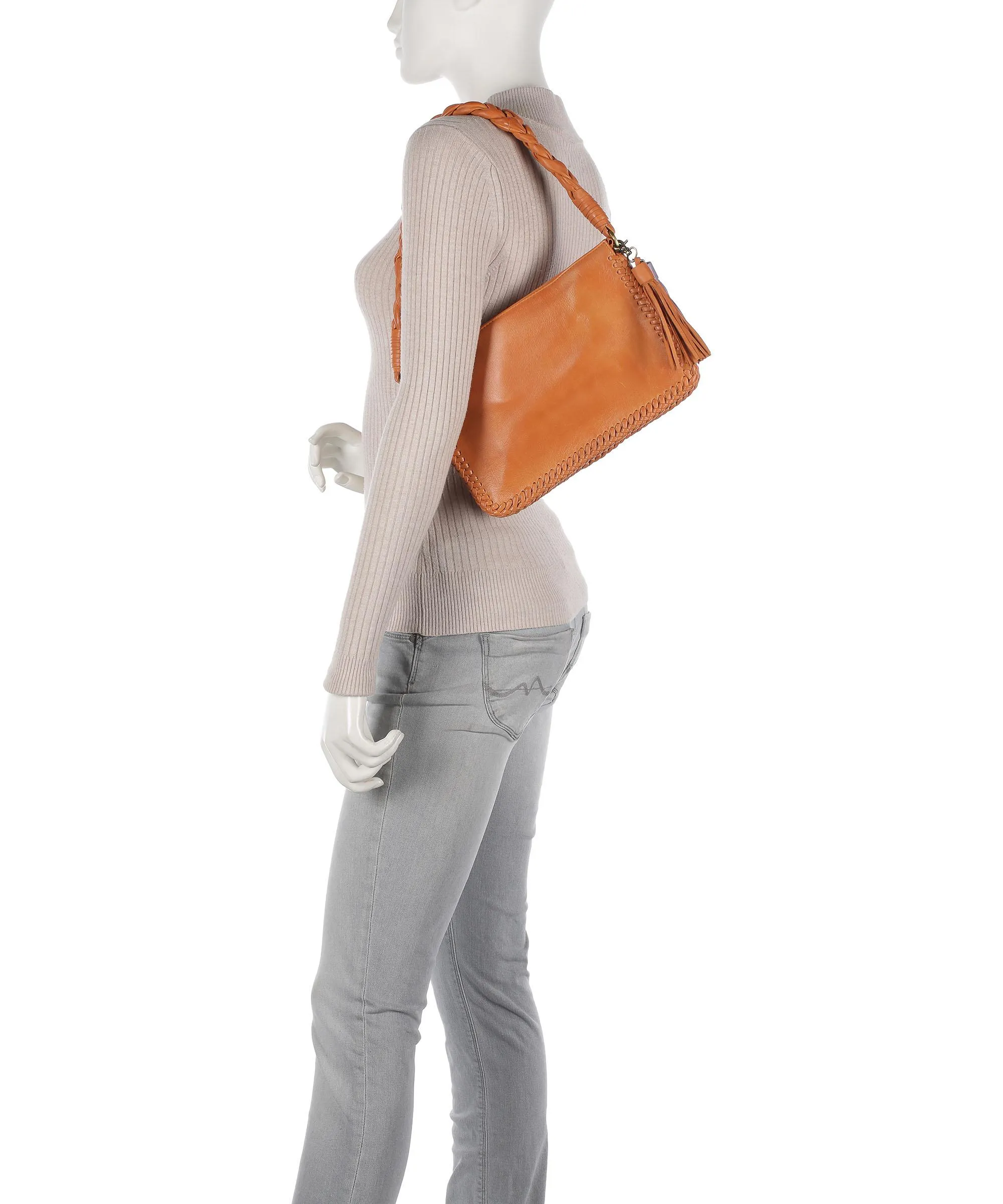  Taschendieb Wien Fürstengasse 3 Borsa a spalla pelle di pecora arancio  