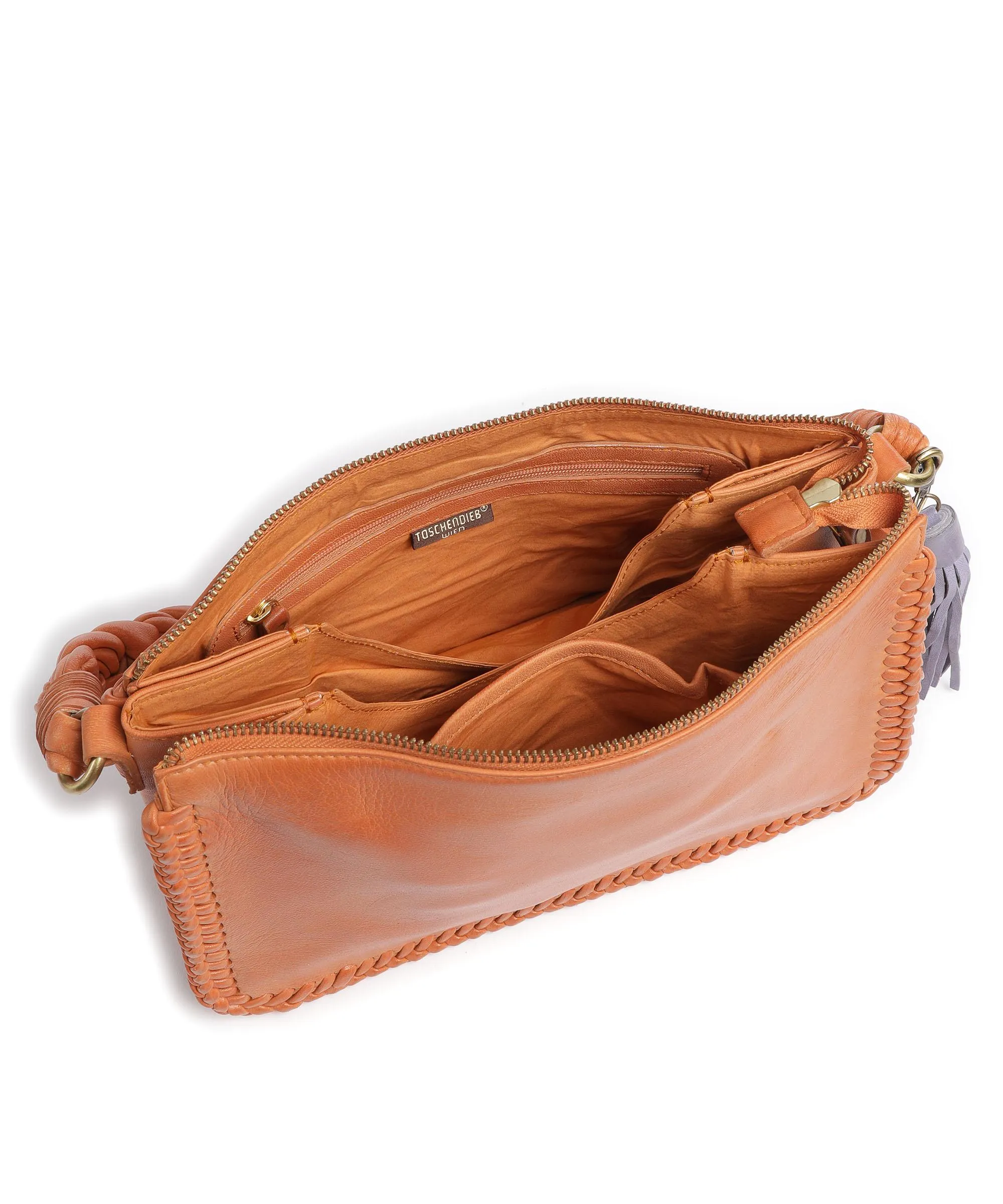  Taschendieb Wien Fürstengasse 3 Borsa a spalla pelle di pecora arancio  