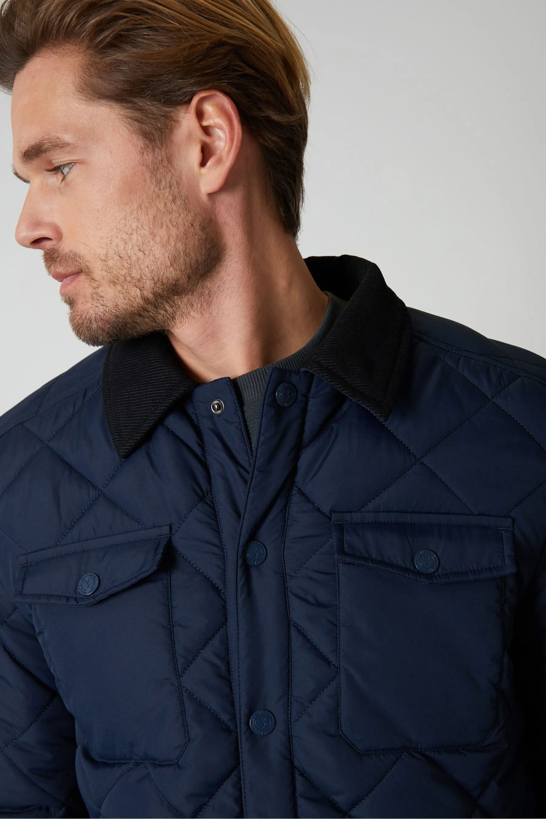 Threadbare - Giacca impermeabile trapuntata con fodera in micro pile