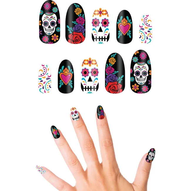 Tips per unghie Catrina per Halloween
