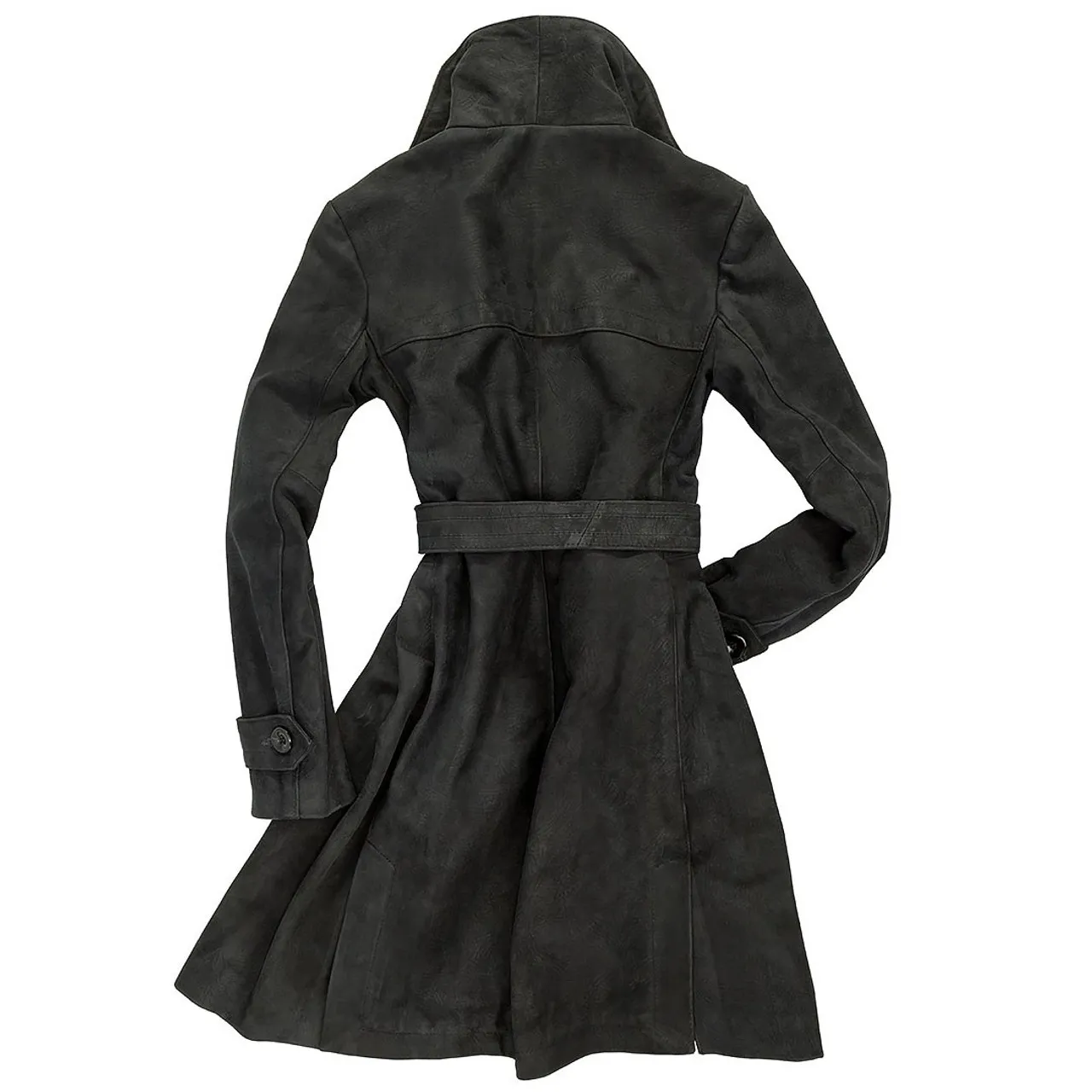 Trench Amelia da donna Cockpit USA in nero prodotto negli Stati Uniti