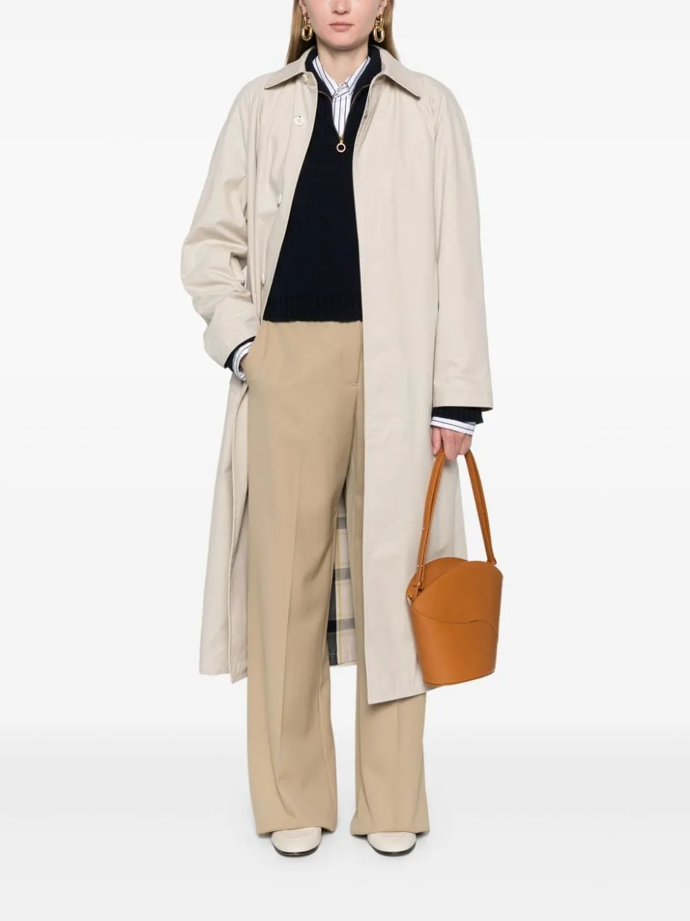 Trench lungo in beige di A.P.C. - donna