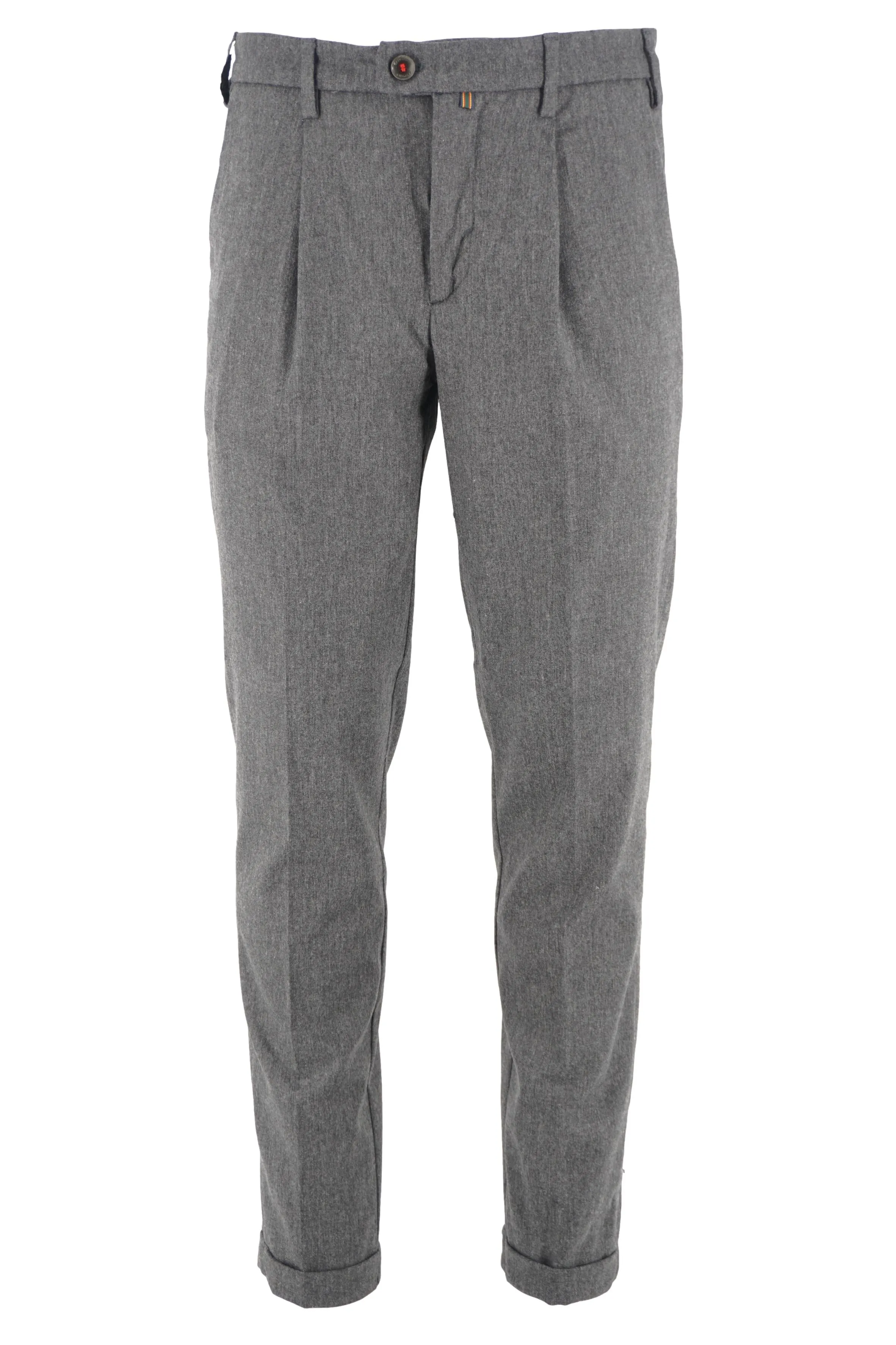 Trousers with Front Pleats / Grey