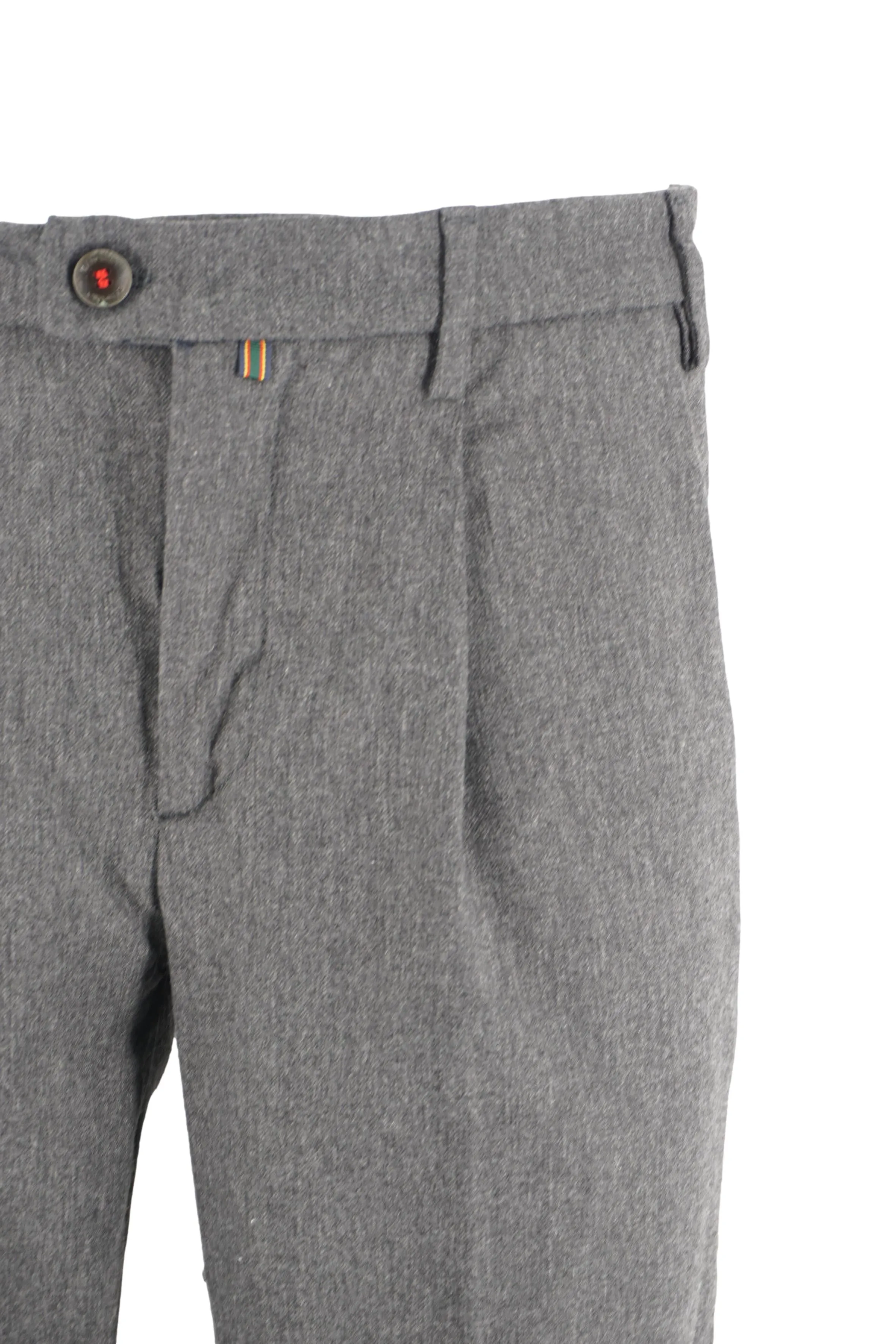 Trousers with Front Pleats / Grey