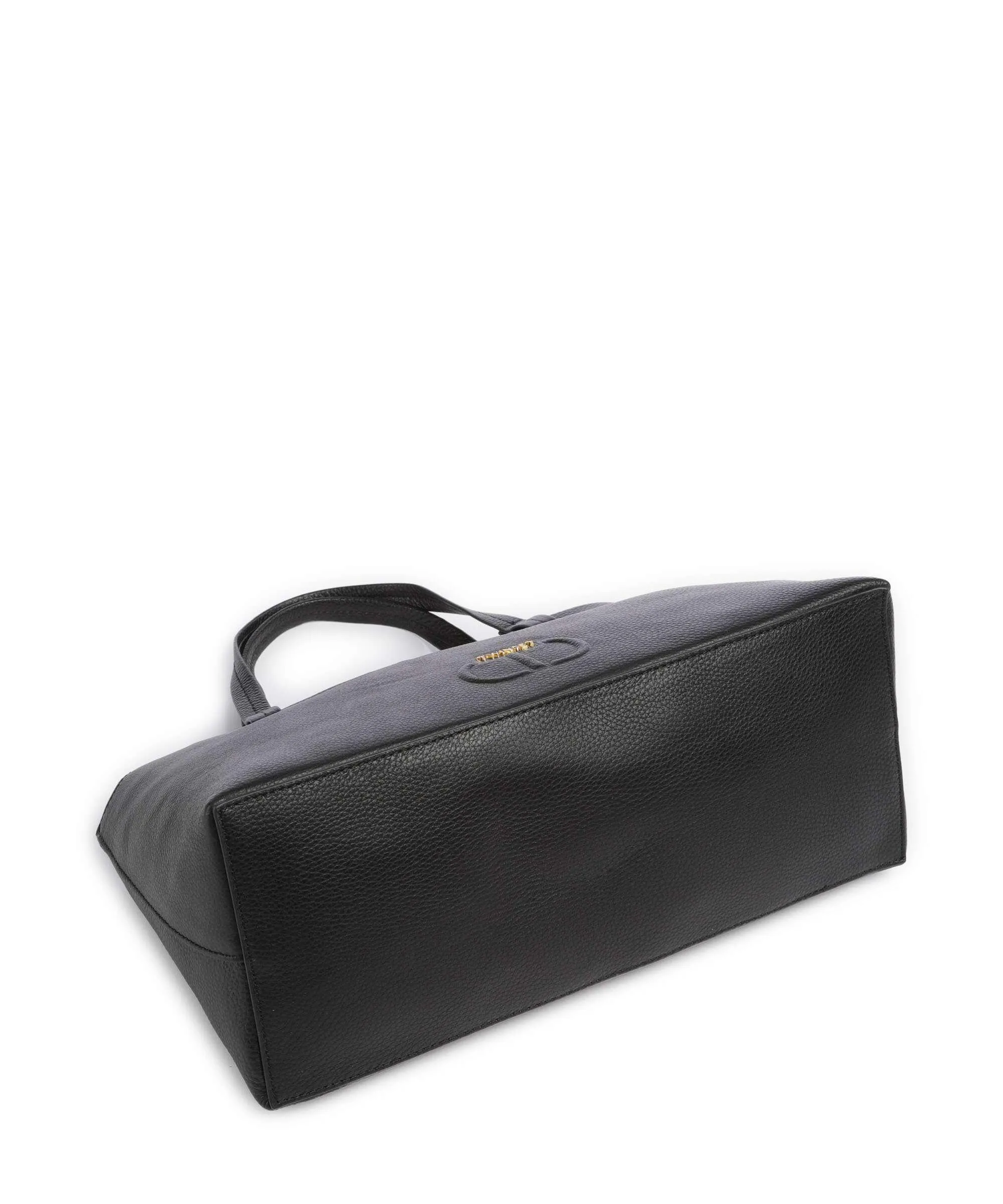  Twinset Many Monday Borsa a mano pelle di vacchetta grana nero  