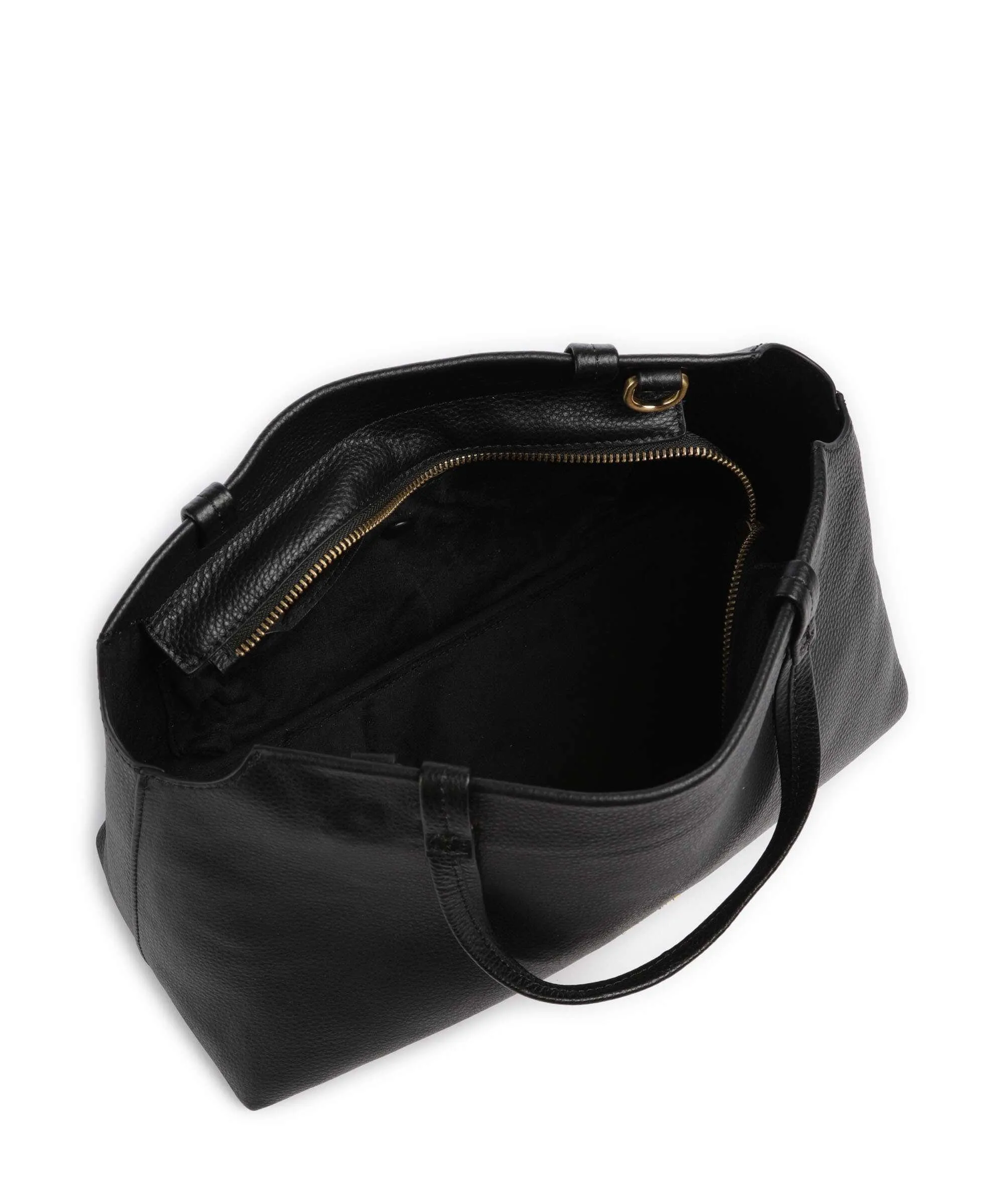  Twinset Many Monday Borsa a mano pelle di vacchetta grana nero  