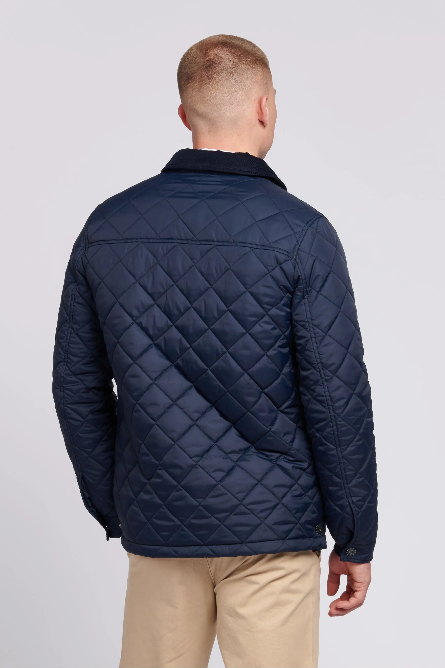 U.S. Polo Assn. Uomo Blu - Con colletto Giacca trapuntata