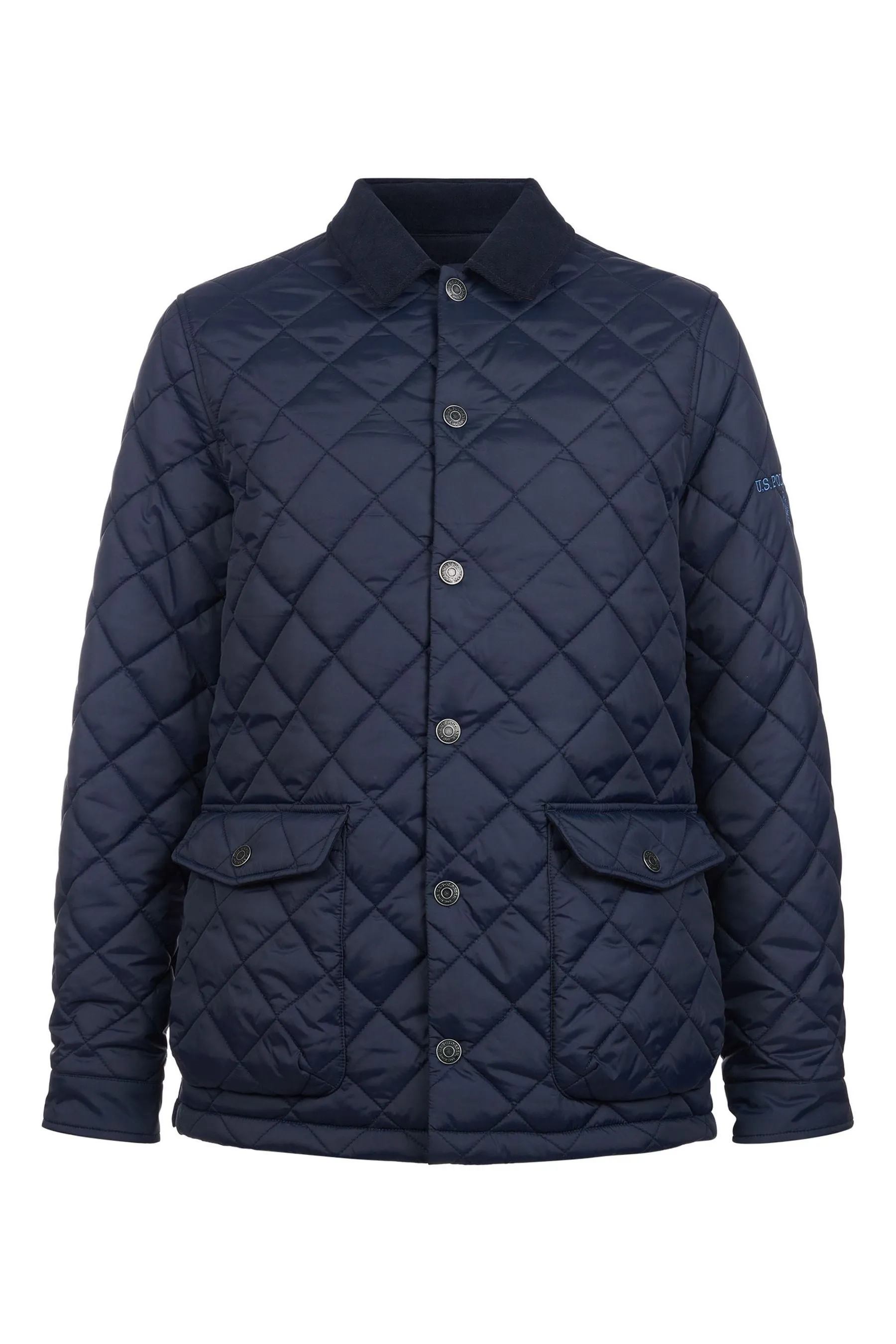 U.S. Polo Assn. Uomo Blu - Con colletto Giacca trapuntata