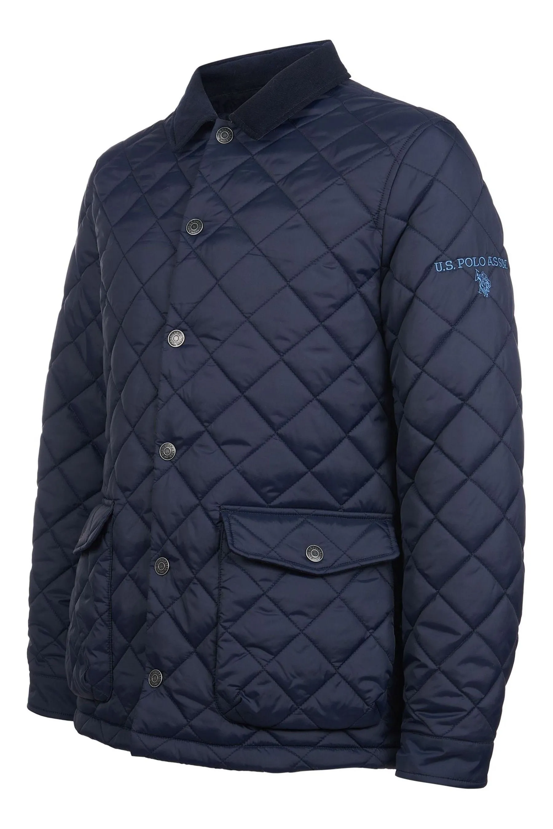 U.S. Polo Assn. Uomo Blu - Con colletto Giacca trapuntata