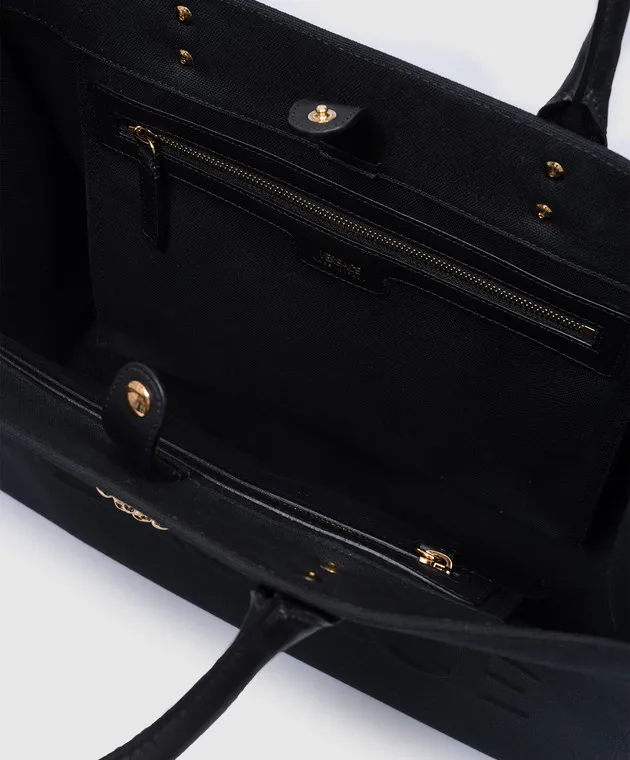 Versace Borsa tote nera LA MEDUSA con logo 10047411A03095
