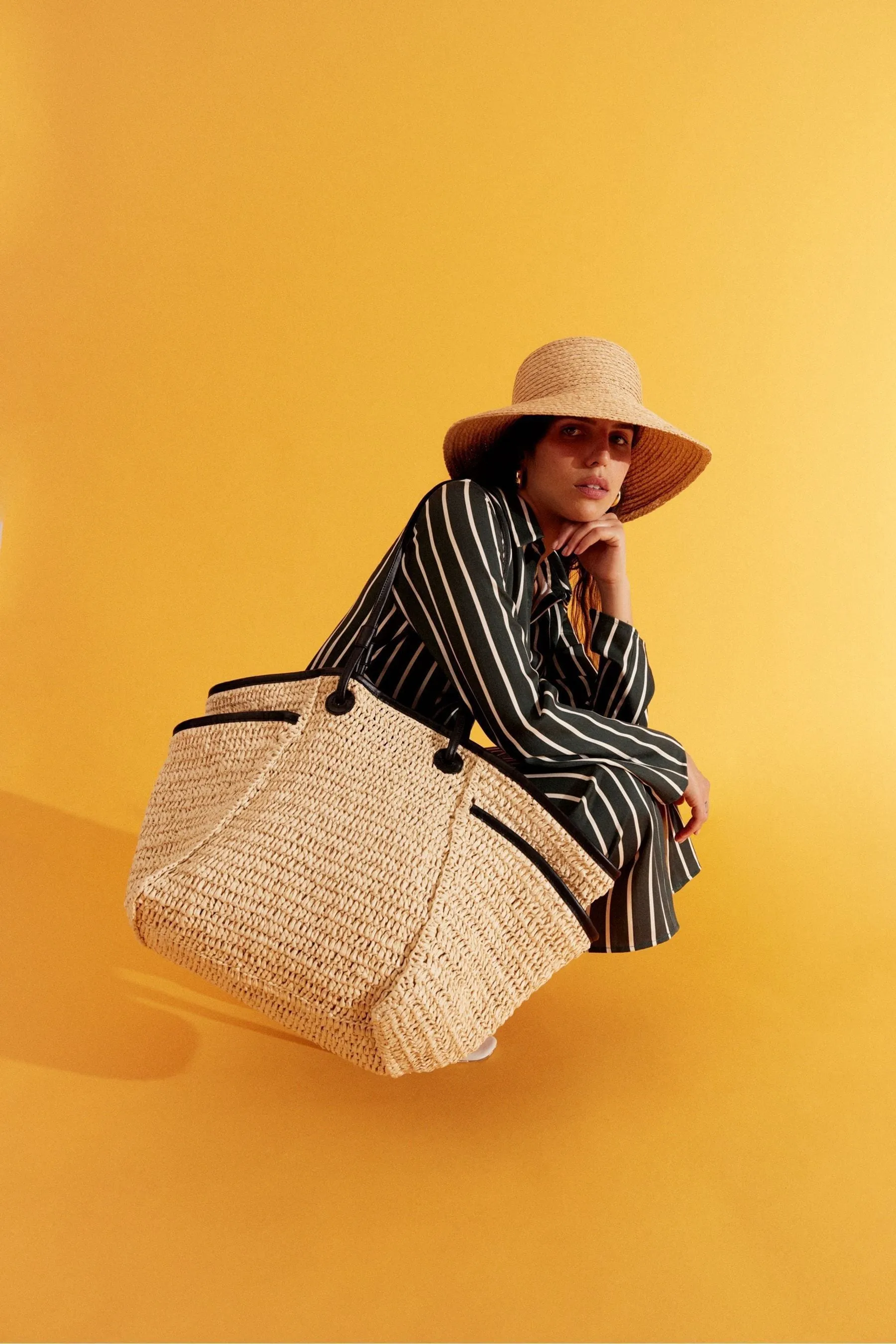 Whistles - Zoelle - Paglia color carne - Borsa tote