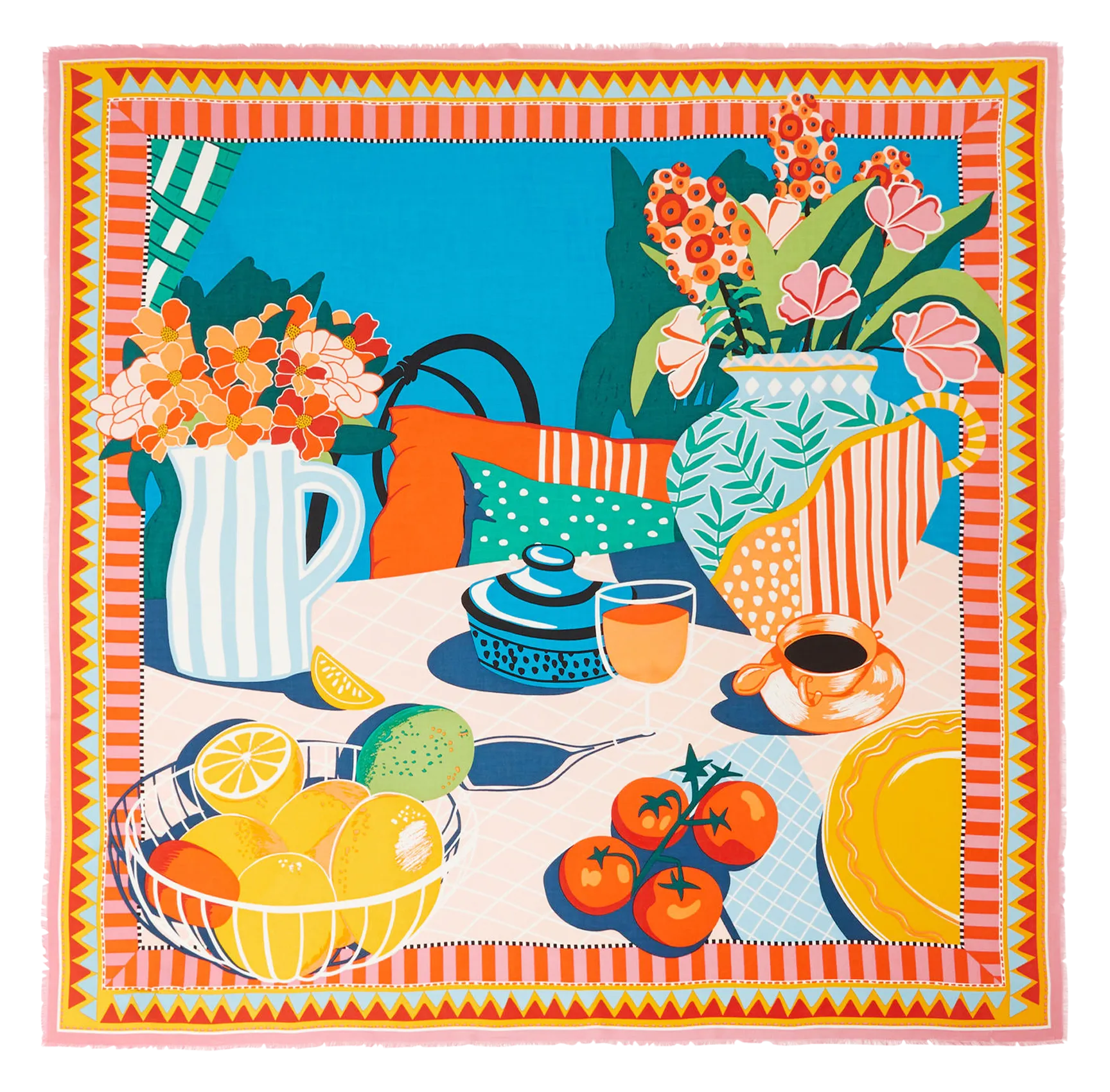  WILD   SIMONE - Foulard quadrato stampato | Rosa
