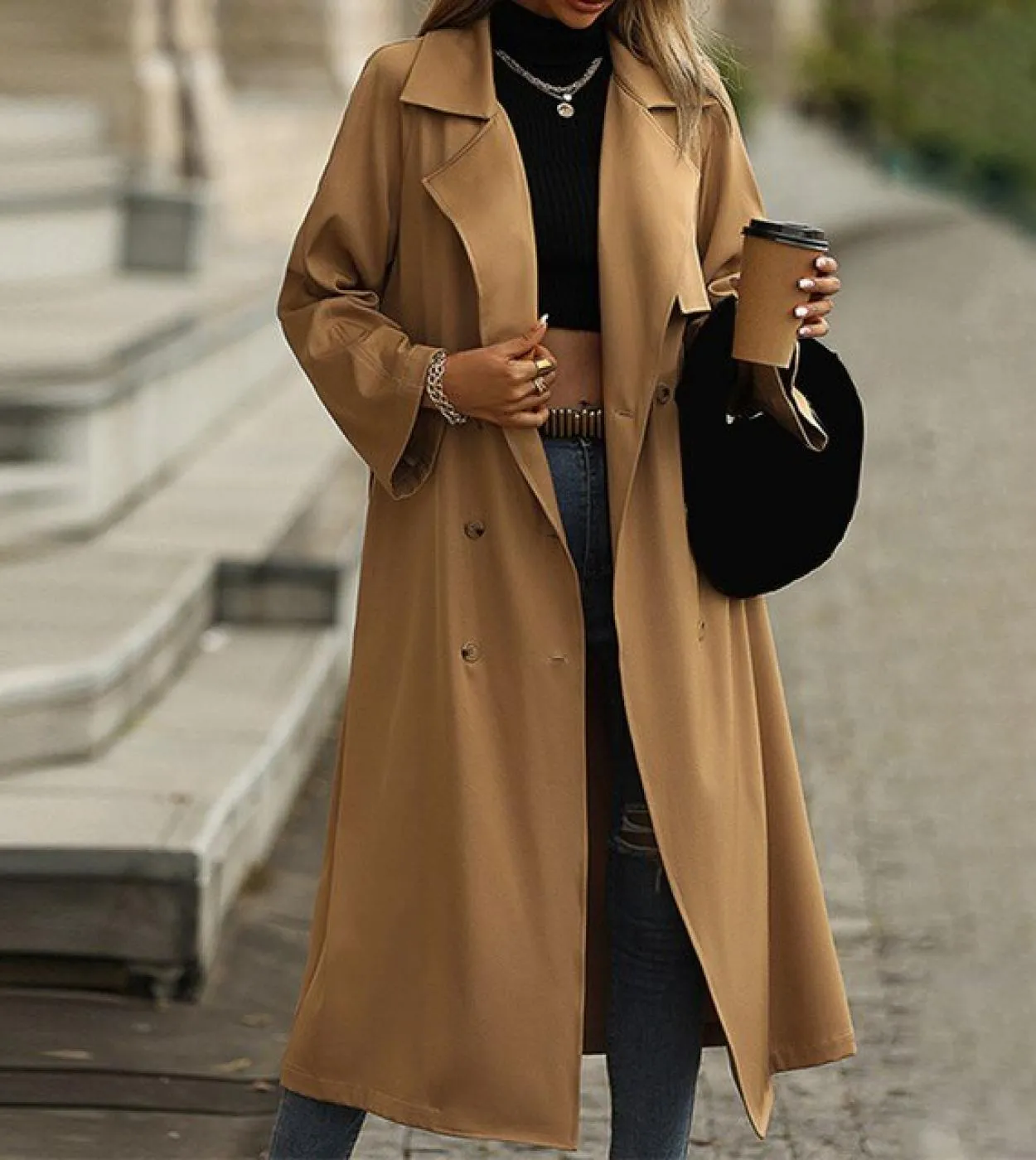 Women Thin Trench Coat Spring Autumn Fashion Long Jacket Temperament Ladies Slim Belt Elegant Overcoat Outwear Jacket Wo