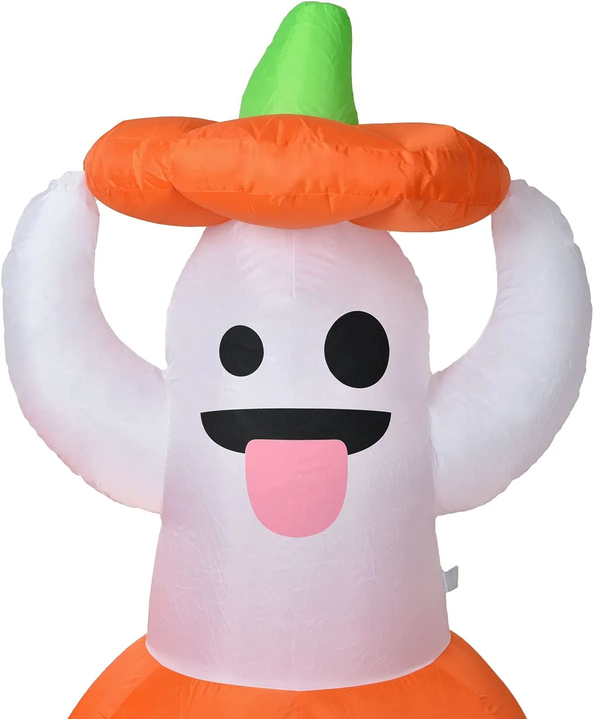 YQing 230cm Zucca Halloween Gonfiabile, Halloween Zucca e Fantasma Decorazioni Esterno Luci LED Incorporata Gonfiabile Halloween